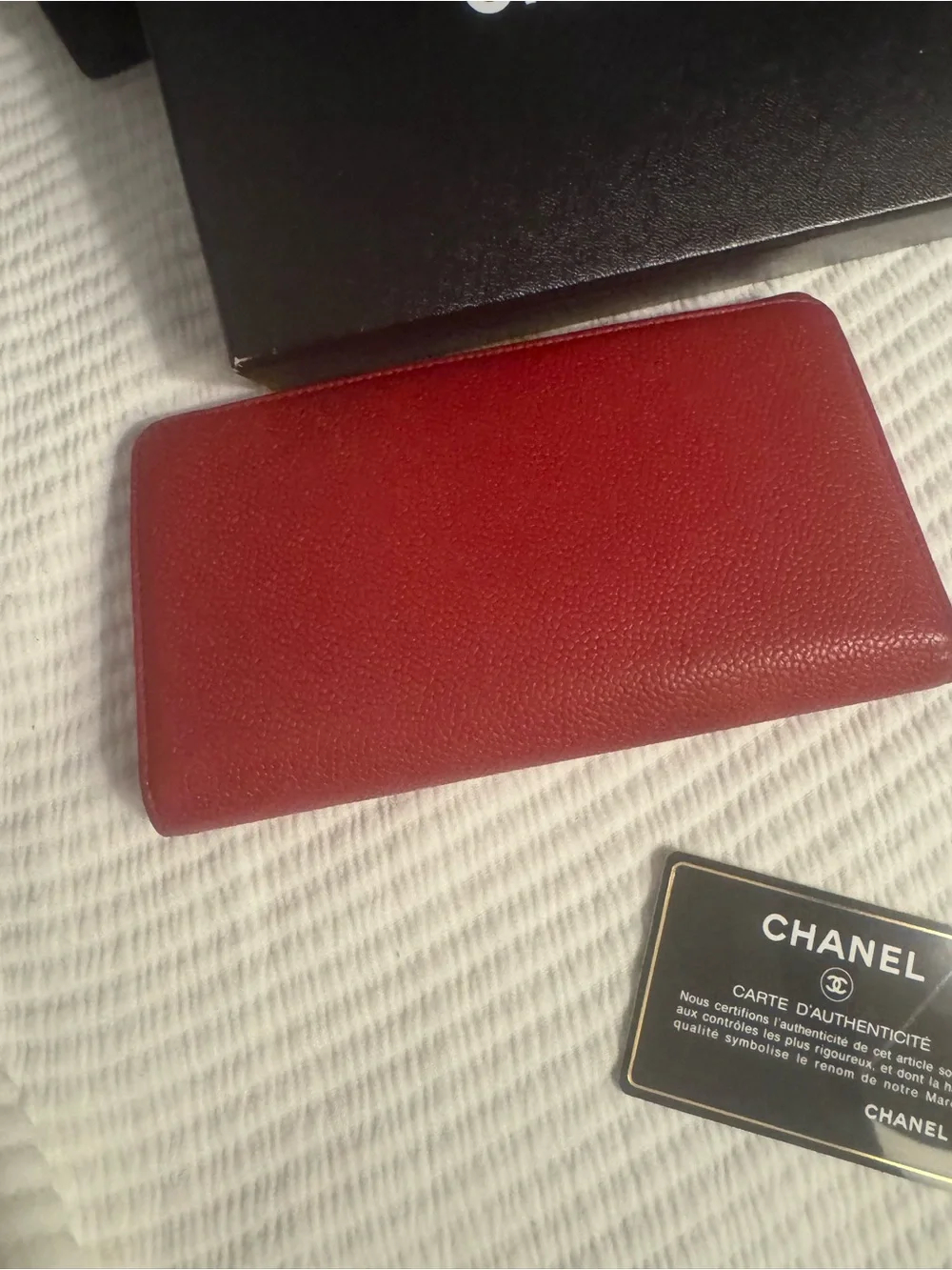 CHANEL leather card